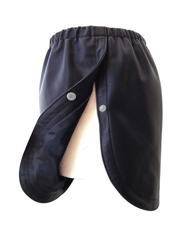 Mens Black Leather Shorts Custom Made To Order