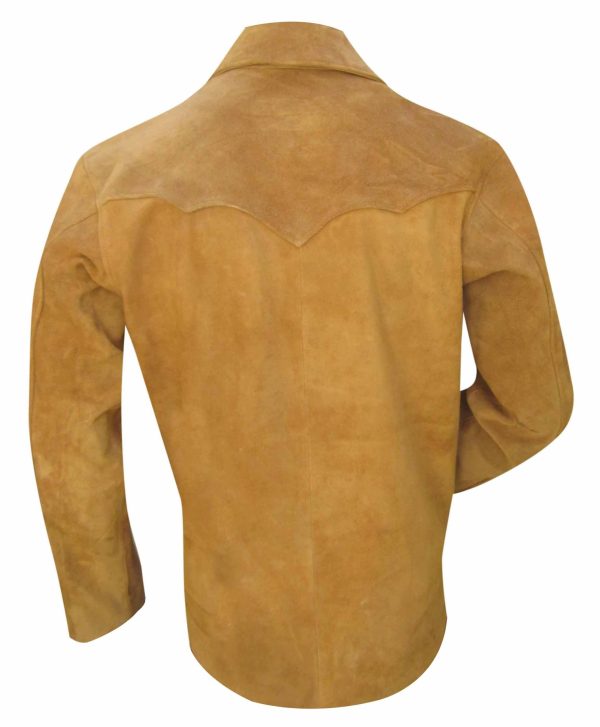 Suede Leather Shirt With Two Front Pocket - Suede Leather - Custom Made To Order