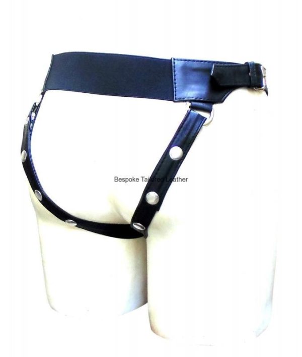 Leather Jockstrap with Detachable Pouch and Adjustable Buckle (Custom Made to Order)