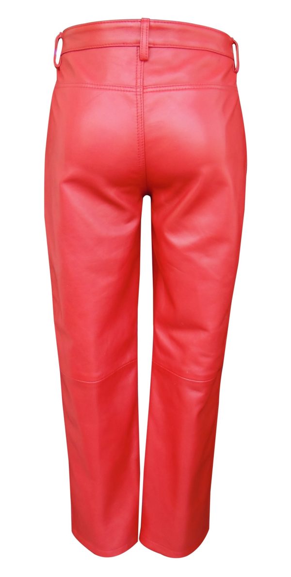 Men's Red Leather Trousers for Men's