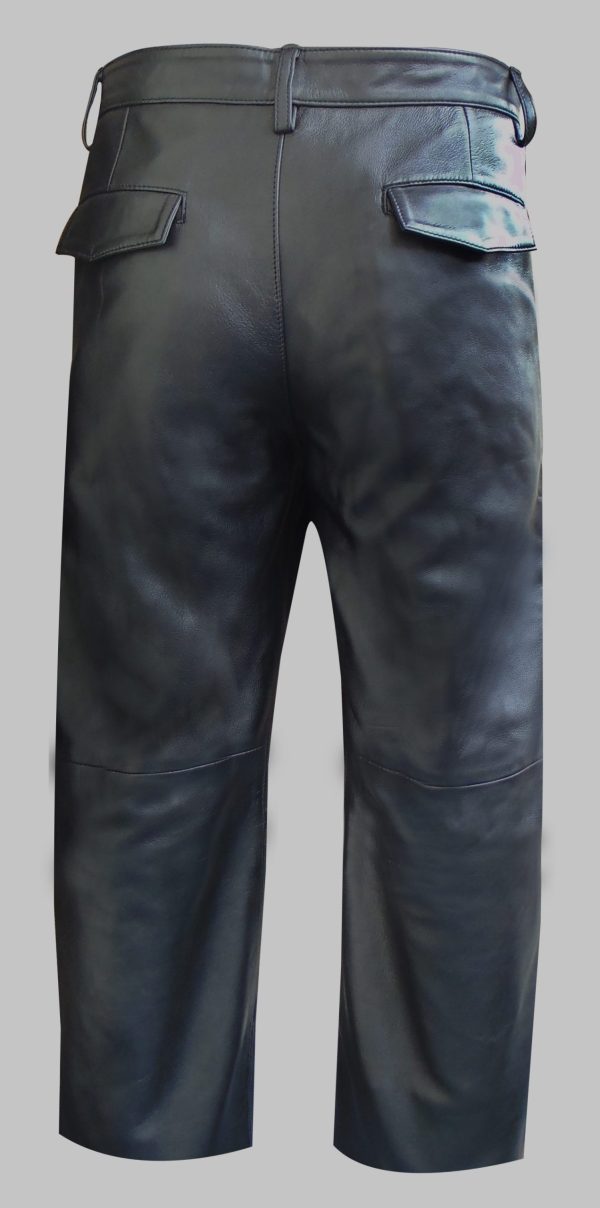 Black Leather Trouser with 4 Pockets (Custom Made to Order) Plus sizes welcome
